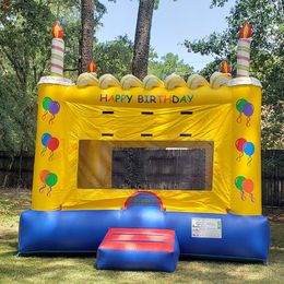 wholesale 4mLx4mWx3.5mH (13.2x13.2x11.5ft) Free Ship Outdoor Activities Inflatable Birthday Bouncer Candles Bounce House for Sale