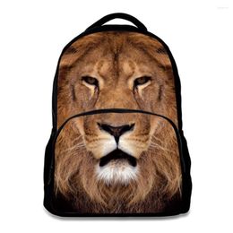 Backpack Men Women Multifunctional Fashion Cool Big Capacity Backpacks College Tide Bags Laptop Shoulder Bag 3D Lion Printing