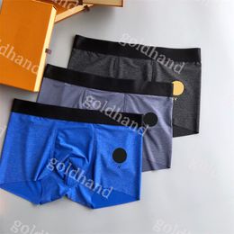 Designer Mens Underwear Soft Cotton Breathable Boxers Brand Letter Printed Underpant Ice Silk Boxers