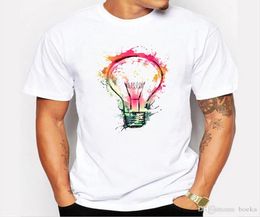 poleras hombre light bulb mens t shirts fashion new arrive short sleeve cotton t shirts colorful bulb4792813