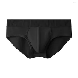 Underpants Mens Sexy Daily Middle Waist Underwear U Convex Pouch Panties Stretch Male Ultra Thin Briefs Shorts Breathable