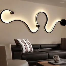 Wall Lamps Modern For Bedroom Study Living Balcony Room Acrylic Home Deco In White Black Iron Body Sconce Led Lights Fixtures