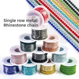 10 Yard Colorful Glass Claw Rhinestone SS6-SS16 Glitter Crystal Cup Chain Trimmings Sewing Rhinestone Cup Chain for DIY Cloth 240521