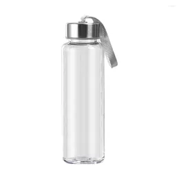 Water Bottles Plastic Transparent Round Portable Outdoor Hiking Yoga Bicycle Sports Travel Carrying For Bottle Drinkware