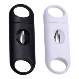 Cigar Cutter Stainless Steel V Blade Cigar Scissors Metal Cut Devices Tools Fit All Cigar Sizes Smoking Accessories Plastic ZZ