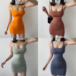 Casual Dresses Vintage Robe Ete Femme 2024 Tendance In Wrap Hip Slim Sexy Mini For Women Summer Tank Top Sundress Sweet