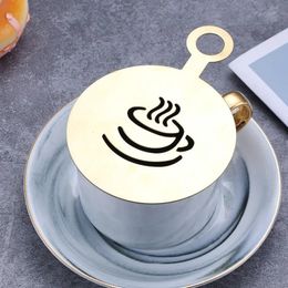Fancy Milk Tea Printing Mould Barista Accessories Stainless Steel 430 Decoration Coffee Art Tools Latte Art Stencil Stencils Shop 240523