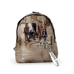 Backpack Fashion Shadow And Bone Backpacks Boys/Girls Pupil School Bags 3D Print Keychains Oxford Waterproof Funny Cute Small