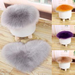 Carpets Faux Sheepskin Chair Cover Cushion Warm Hairy Wool Carpet Floor Mat Seat Pad Long Skin Fur Plain Fluffy Area Rugs