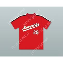 CUSTOM KURT RUSSELL 28 PORTLAND MAVERICKS RED BASEBALL JERSEY THE BATTERED BASTARDS NEW ANY Name Number TOP Stitched S-6XL