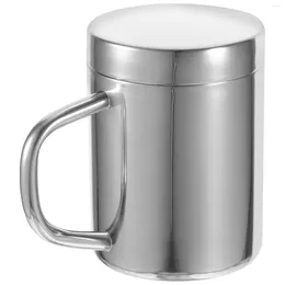 Mugs Insulated Mug Stainless Steel Water Cup Kids Handle Coffee Espresso Cups Household Travel Metal