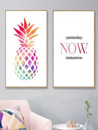 Minimalist Poster Watercolour Pineapple Posters And Prints Nordic Quotes Wall Art Canvas Paintings For Living Room Unframed1832446