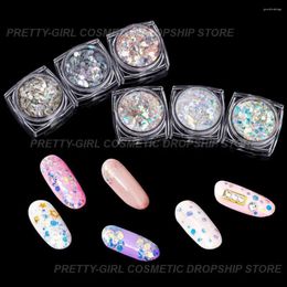 Nail Glitter Powder Sequins Sparkling Flakes Aurora Gel Polish Decor Accessories Art Decoration Colorful Manicure