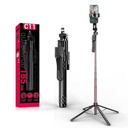 Selfie Monopods Wireless selfie stick tripod Bluetooth remote control bracket wireless remote control with iPhone Tiktok live streaming S2452207