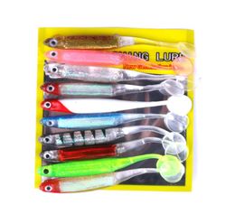 3D Fish Artificial Soft Worms Laser Bait 10colors 11cm 5g Silicon Rubber Freshwater Shad fishing lure7742609