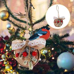 Decorative Flowers Decor Christmas Tree Hanging Decors Pendants Xmas Ornaments Red Fruit DIY Party