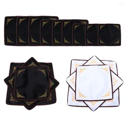 Jewelry Pouches 1 Piece Double-sided Embroidery Velvet Display Pad For Ring Necklace Earing Bracelet Retail Storage Show Tray Prop