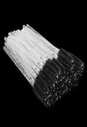 makeup brushes White Crystal Glitter Eyelash Mascara Wands Mini Colourful Eye Lashes Spoolie Brush Eyebrow Comb Beauty Tools6090592