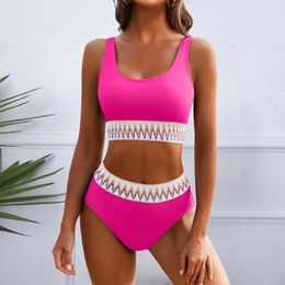 Women's Swimwear Womens Bikini Swimsuits Sets High Waisted Two Piece Sporty Cut Bathing Suits Suit