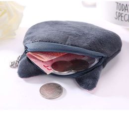 Cartoon Kids Cute Cat Plush Wallet Women Girls Change Purse Bag Mini Money Coin Key Wallets Pouch Children Gift