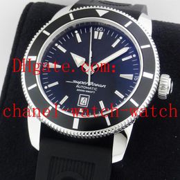 Free Shipping Superocean Heritage 46mm Black Dial RUBBER a1732024 b868 Automatic Mechanical Mens Watch Mens Wristwatches 265Y