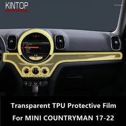 Interior Accessories For MINI COUNTRYMAN 17-22 Car Center Console Transparent TPU Protective Film Anti-scratch Repair Refit