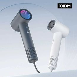 Hair Dryers Roadmi Miro Dryer Affordable high-speed 65 meters/second fast air flow low noise intelligent temperature control with 20 million negative ions Q240522