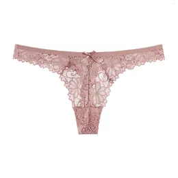 Women's Panties Ladies Underwear For Women Sexy Floral Lace Mesh Low Rise Hollow Out Plus Size Thong
