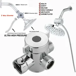 Kitchen Faucets ABS Tap Diverter Valve 1/2 Inch 3 Ways Water Separator Shower Tee Adapter Adjustable Faucet Switcher Bathroom Toilet