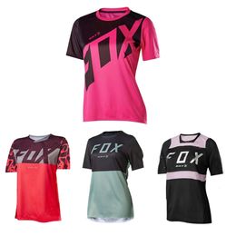 7zfq Men's T-shirts Womens Downhill Jersey Bat Fox Mountain Biking Teams Breathable Quick-drying Mtb T-shirt Short-sleeved Cycling
