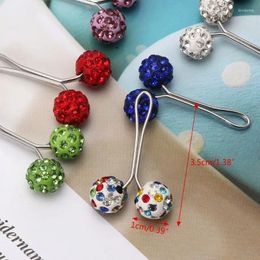 Brooches Fashion Lapel Pin Clip 12x Muslim Hijab Scarf Safety For Rhinestone Ball Bro