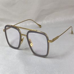 fashion design male optical glasses 006 square K gold frame simple style transparent eyewear top quality clear lens 2965