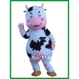 mascot Milkcow Dairy Cattle Mascot Cartoon Character Milk Cow Cosply Carnival Costume Free Ship Mascot Costumes