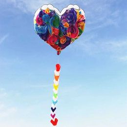 Kite Accessories inflatable kites heart kites fly nylon fabric kite weifang kite string steering kite outdoor toys for adults kites