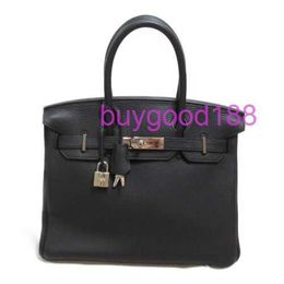 10A Biridkkin Designer Delicate Luxury Women's Social Travel Durable and Good Looking Handbag Shoulder Bag 30 Hand Bag Togo RUEBlack Used