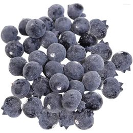 Party Decoration 50 Pcs Blueberries Simulation Blueberry Artificial Model Decor Fake Fruit Models Faux Foam