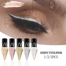 1/2/5Pcs Shiny Eye Liners Waterproof Diamond Eye Shadow 5-color Liquid Glitter Eyeshadow Professional Makeup Beauty Cosmetics 240523