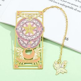 Anime Card Captor Sakura Book Mark Pet Metal Bookmarks Gift Fan Collection Stationery School Supplies for Lovers Girl 240515