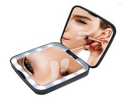 Compact Mirrors 5X Magnification Makeup Mirror Portable LED Lamp Folding Wireless USB Charging Cosmetic Dressing Power Bank8648928