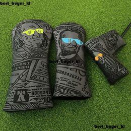 Qresident Golf Club #1 #3 #5 Wood Headcovers Driver Fairway Woods Cover PU Leather High Quality Putter Head Covers 68