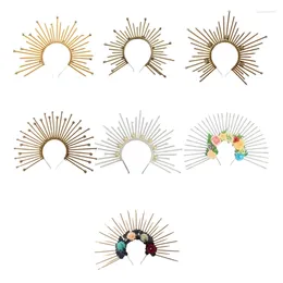 Hair Clips Five-pointed Star Round Head Buckle Crowns Party Halloween Costume Accessories