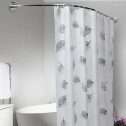 Shower Curtains Extendable Curved Curtain Rod U Shaped Stainless Steel Poles Punch-Free Bathroom Rail Size