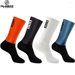 Sports Socks Silicone Cycling YKYWBIKE Aero Anti Slip Men Bicycle Sport Running Bike