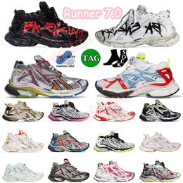 Runner 7.0 7.5 Tracks 3.0 Luxus lässige Schuhe Paris Plattform SENDE SINDEM Burgunder Dekonstruktionstrainer Männer Frauen Sneaker Jogging Größe 35-46 Dhgate