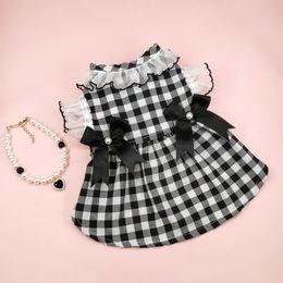 Dog Clothes Pet Princess Dress Puppy Cat Fashion Lace Shirt Small Dog Soft Clothes Yorkshire Chihuahua Poodle Dog Accessories 240523