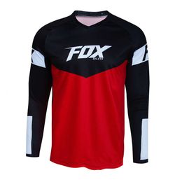 Men's T-shirts 2024 Motorcycle Jersey Quick Dry Mountain Bike T-shirt Long Sleeve Downhill Fox Teleyi Mtb Camo Breathable Cgbw