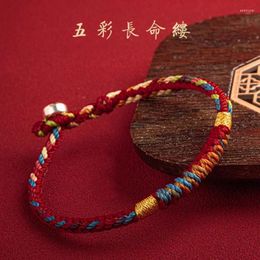 Charm Bracelets Handmade Tibetan Bracelet Colourful Thread Good Lucky Rope & Bangles For Women Men Knots Red