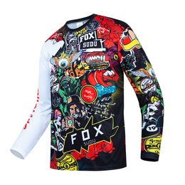 5u6j Men's T-shirts Fox Sudu Mens Cycling T-shirt Cross Country Motorcycle Mountain Bike Speed Reduction Suit Long Sleeve Quick Drying
