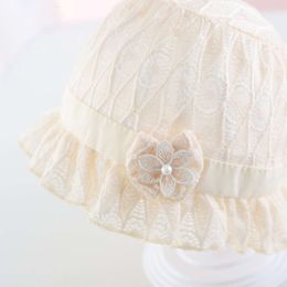 Kawaii For Girls Newborn Spring Summer Princess Lace Flower Soft Cotton Toddler Baby Bucket Hat Outdoor Kids Cap