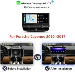 128G Blu-ray Screen For Porsche Cayenne 2010-2017 Android Car Radio GPS Multimedia Player Audio Navigation Head Unit Carplay 360